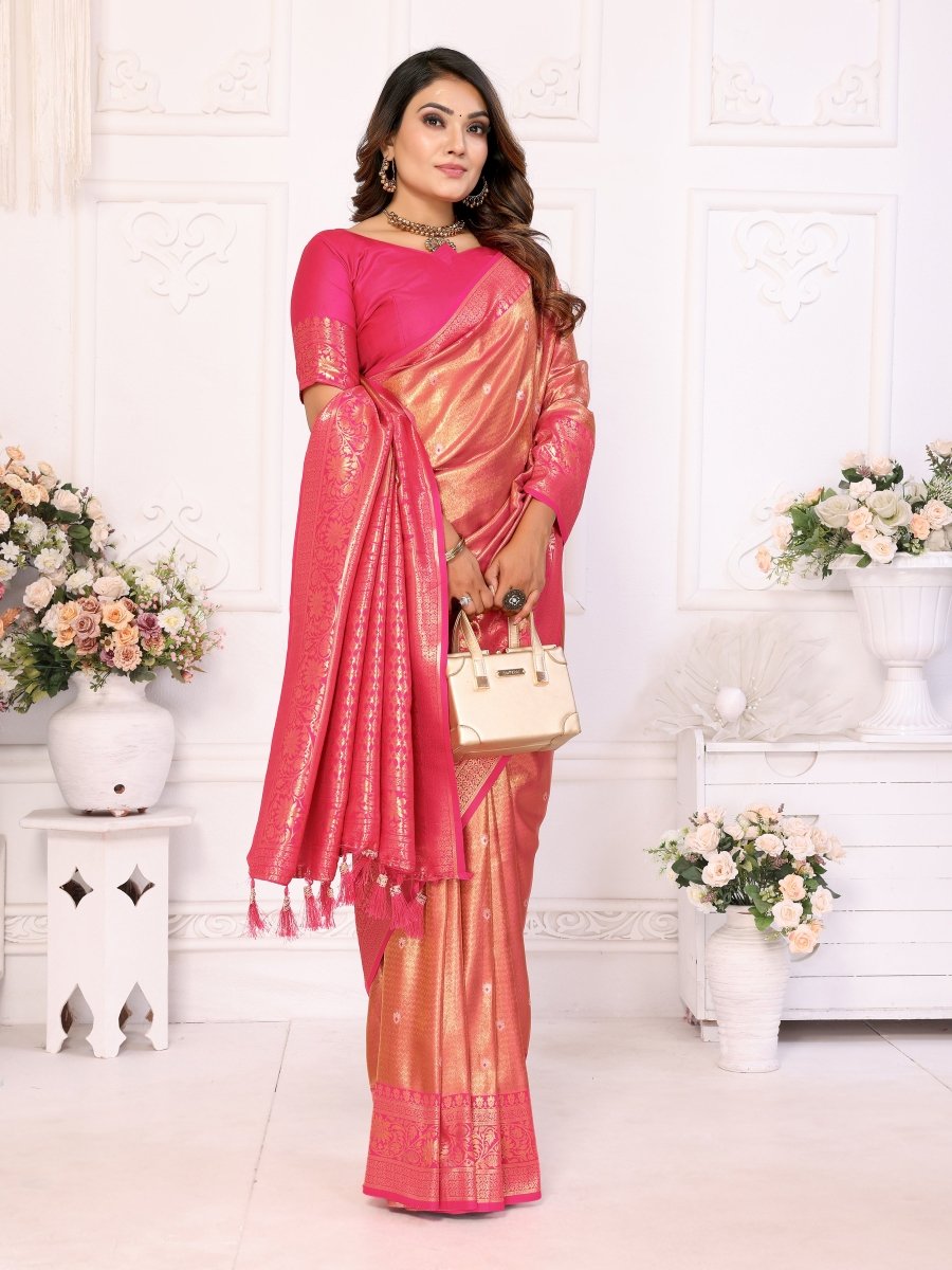 Siitara - Pink Majesty Eshwari silk saree - Siitara