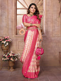 Siitara - Rani Gulab Chaturi Banaras Silk saree - Siitara